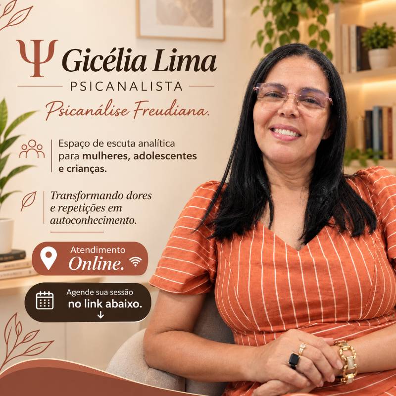 Foto de GICÉLIA SOUZA LIMA, Psicanalista online na Unolife